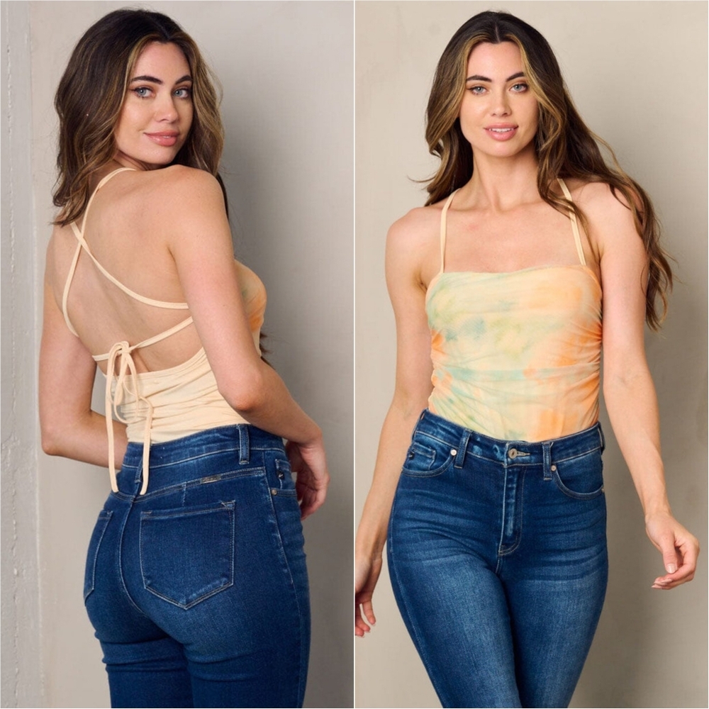Orange Tie Dye Bodysuit